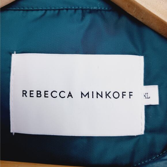 Rebecca Minkoff SZ XL Long Quilted Puffer Vest Deep Sea NWOT $268 Runs Large - Picture 4 of 8